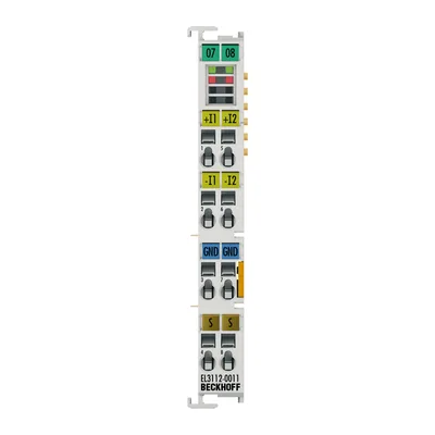 Beckhoff EL3112-0011 EtherCAT Terminal, 2-channel analog input, current, ±20 mA, 16 bit, differential