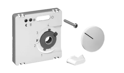 Alre JZ-009.120 Cover set for underfloor temperature controller FETR 101716, 55×55, traffic/studio white (RAL9016), gloss