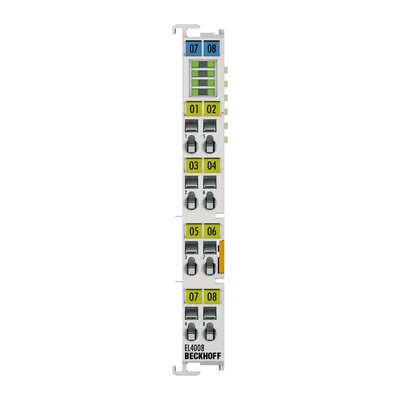Beckhoff EL4008 EtherCAT Terminal, 8-channel analog output, voltage, 0…10 V, 12 bit