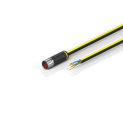 Beckhoff ZK7210-1900-Axxx B17, ENP cable, PUR, 3 G 25 mm² + (1 x 4 x AWG22), drag chain suitable, key 1 (24 V DC)