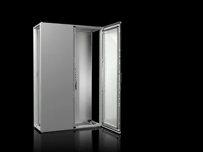 Rittal VX 8080.000 VX Modüler pano sistemi, GYD: 1000x1800x400 mm, çelik sac, montaj plakalı, ön tarafta çift kapılı