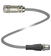 Pepperl+Fuchs V19-G-2M-PVC-TP-V19-G Double-ended cordset, M12 to M12, PVC cable, 8-pin, shielded