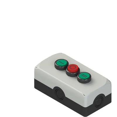 Pizzato ES AC33016 Complete unit with enclosure, 2 flush pushbuttons, 1 projecting pushbutton and contacts