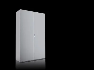 Rittal SE 5855.600 VX SE Free-standing enclosure system, WHD: 1200x2000x500 mm, Stainless Steel, 14301, with mounting plate, two doors at the front