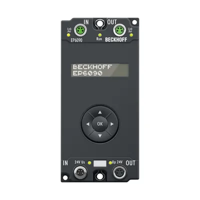 Beckhoff EP6090-0000 EtherCAT Box, display with navigation switch, operating hours counter