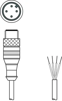 Leuze KS U-M12-4A-V1-050 Bağlantı kablosu
