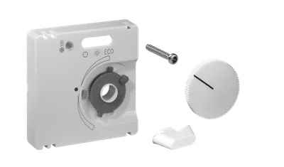 Alre JZ-007.000 Cover set for room thermostat for cooling ceilings KTRRU-052245, 50×50, pure white (RAL9010), gloss