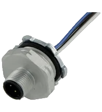 Pepperl+Fuchs 1/2" NPT-V1-G-S-1M Male receptacle, M12/ 1/2" NPT, 4-pin
