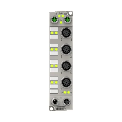 Beckhoff ER1008-0002 EtherCAT Box, 8-channel digital input, 24 V DC, 3 ms, M12, zinc die-cast