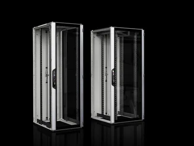 Rittal VX 5309.826 VX IT, 19" mounting angles, dynamic, front and rear, glazed door, WHD: 800 x 2000 x 1000 mm, 42 U