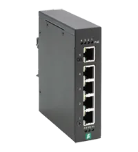 Pepperl+Fuchs ICRL-U-5RJ45-PoE-G-DIN Ethernet unmanaged PoE switch with 5 RJ45 gigabit ports and fault alarm
