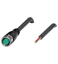 Pepperl+Fuchs V19-G-BK0,3M-PUR-U Female cordset single-ended M12 straight A-coded, 8-pin, PUR cable black, UL approved