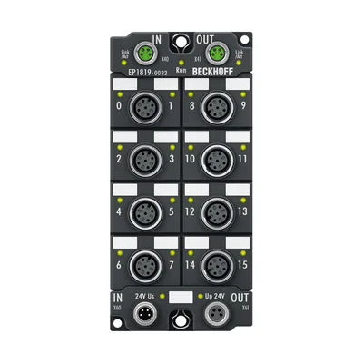 Beckhoff EP1819-0022 EtherCAT Box, 16-channel digital input, 24 V DC, 10 µs, M12