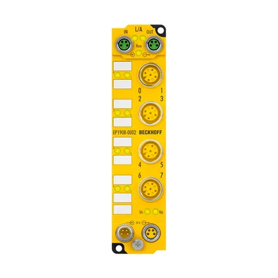 Beckhoff EP1908-0002 EtherCAT Box, 8-channel digital input, 24 V DC, M12, TwinSAFE
