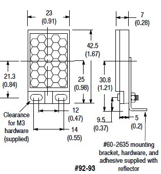 Allen Bradley 92-93 Reflectors for Photo Sensor