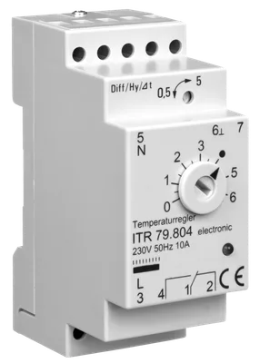 Alre ITR 79.804 Temperature controller for standard rail mounting, 0…60…°C