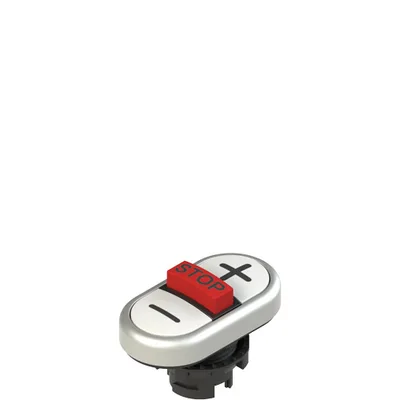 Pizzato E2 1PTRS9AABC Triple lower flush pushbutton, with marking