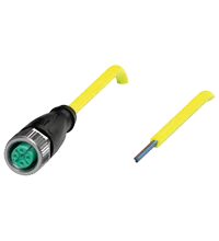Pepperl+Fuchs V11-G-YE10M-PVC-U Female cordset single-ended M12 straight A-coded, 3-pin, PVC cable yellow, UL approved