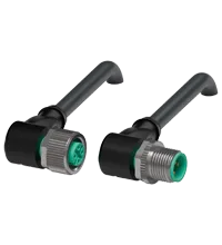 Pepperl+Fuchs V1-W-BK30M-PUR-U5/ABG-V1-W Cordset M12 socket angled to M12 plug angled A-coded, 4-pin, PUR cable black, shielded, UL-approved