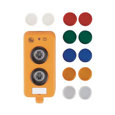 IFM AS-i Module 2BI 2LO WT/WT AS-i arayüzü ışıklandırılmış basma buton modülü