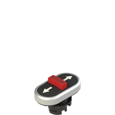 Pizzato E2 1PTRS9AABF Triple lower flush pushbutton, with marking