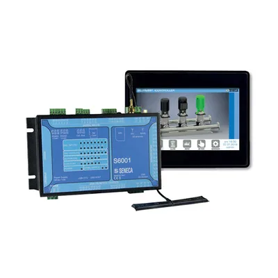 Seneca S6001 PUMP CONTROLLER (3G+ modem) IEC 61131 controller + 7" HMI, router 3G+, VPN, 31 built-in I/O channels