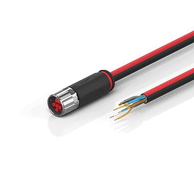 Beckhoff ZK7224-2500-0xxx B17, ECP cable, PUR, 4 x 15 mm² + (1 x 4 x AWG22), drag chain suitable, key 1 (2 x 24 V DC)