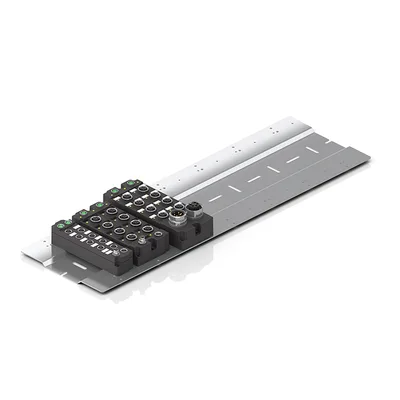 Beckhoff ZS5300-0014 Mounting plate for EtherCAT/EtherCAT P box modules, stainless steel, 500 mm x 153 mm x 15 mm