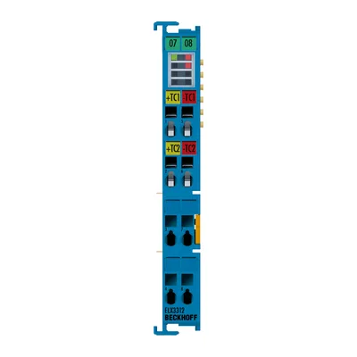 Beckhoff ELX3312 EtherCAT Terminal, 2-channel analog input, temperature, thermocouple, 16 bit, Ex i