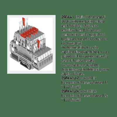Cabur DA112 2 LEVELS FUSE-HOLDER