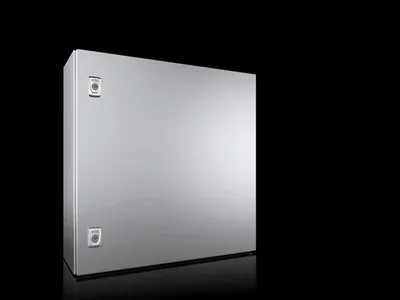 Rittal AX 1304.000 AX kompakt pano, GYD: 600x600x210 mm, paslanmaz çelik 14404, montaj plakalı, tek kapılı, bir mandallı kilit