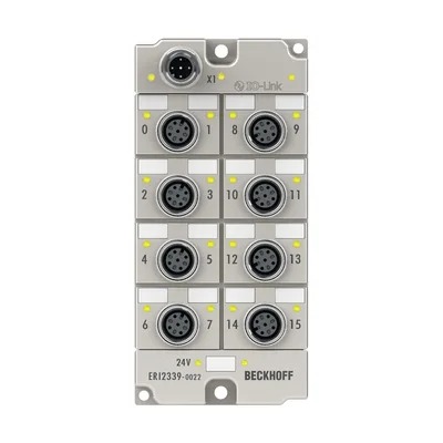 Beckhoff ERI2339-0022 IO-Link box, 16-channel digital combi, 24 V DC, 3 ms, 05 A, M12, zinc die-cast
