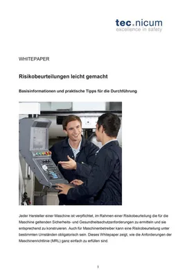 Schmersal Whitepaper Risk assessments made easy