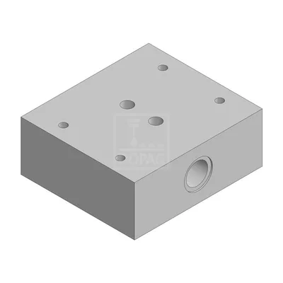 Dopag 31.02.055 Mounting plate G 3/8" M6 (40x70 mm)