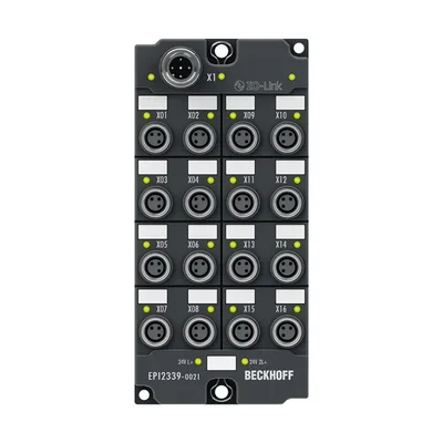 Beckhoff EPI2339-0021 IO-Link box, 16-channel digital combi, 24 V DC, 3 ms, 05 A, M8