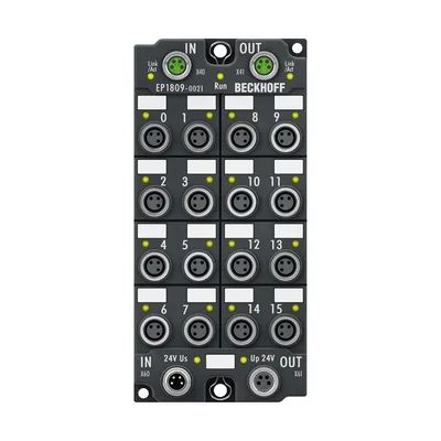 Beckhoff EP1809-0021 EtherCAT Box, 16-channel digital input, 24 V DC, 3 ms, M8