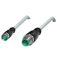 Pepperl+Fuchs V31-GM-2M-PUR-V1-G Cordset M8 socket straight to M12 plug straight A-coded, 4-pin, PUR cable grey