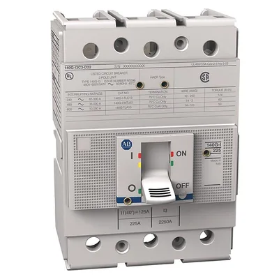 Allen Bradley 140G-I3C4-D22 140G 225A Frame Molded Case Ckt-Bkr