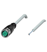 Pepperl+Fuchs V15-G-2M-PUR Female cordset single-ended M12 straight A-coded, 5-pin, PUR cable grey