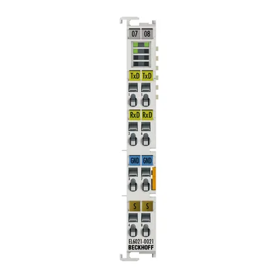 Beckhoff EL6021-0021 EtherCAT Terminal, 1-channel communication interface, serial, RS422/RS485, line device