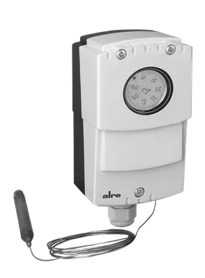 Alre JET-120 XF Capillary thermostat, wall mounting, 0…60…°C, adjustable hysteresis 220K, internal setting, capillary length 18m