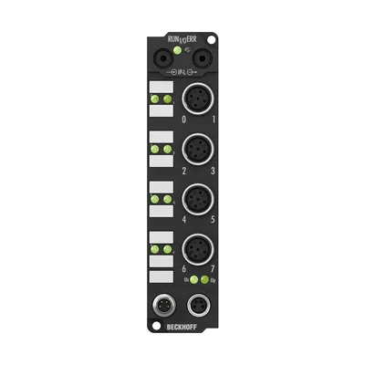 Beckhoff IE2302 Extension Box, 4-channel digital input + 4-channel digital output, 24 V DC, 3 ms, 05 A, M12