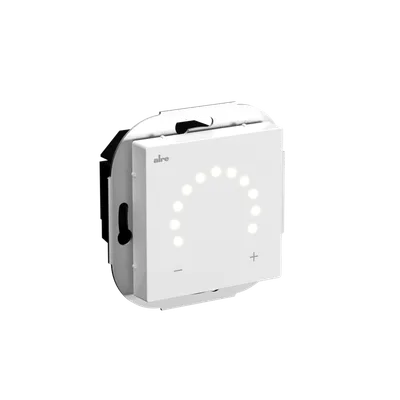 Alre HTRRUt210.A00#55 Room temperature controller with luminous ring scale, flush-mounted, cover 55x55mm, pure white, glossy
