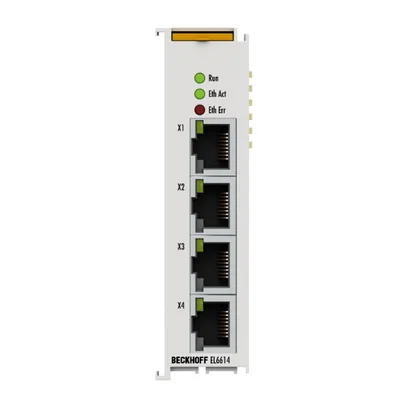 Beckhoff EL6614 EtherCAT Terminal, 4-port communication interface, Ethernet switch port