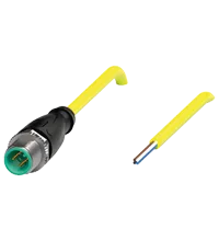 Pepperl+Fuchs V1S-G-YE5M-PVC-U Male cordset single-ended M12 straight A-coded, 4-pin, PVC cable yellow, UL approved