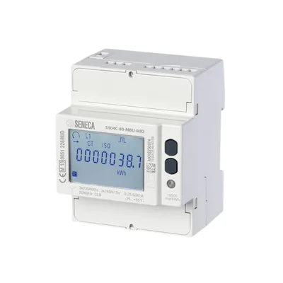 Seneca S504C-80 80A 3/4 wires three-phase energy meter with a communication interface