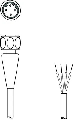 Leuze KS ET-M12-4A-T9-150-F+B Bağlantı kablosu