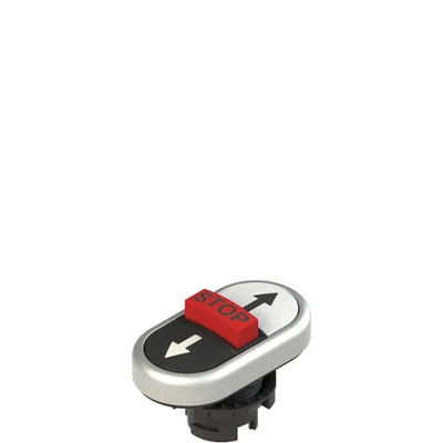 Pizzato E2 1PTRS9AABE Triple lower flush pushbutton, with marking