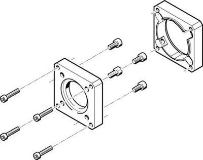 Festo EAMF-A-48A-60G/H Motor flanşı