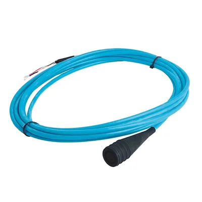 Allen Bradley 1443-CBL-MS3IBC-64S 64 feet of Silicone twisted shielded 3 conductor cable w/ molded 3 pin MIL connector and terminated to blunt cut